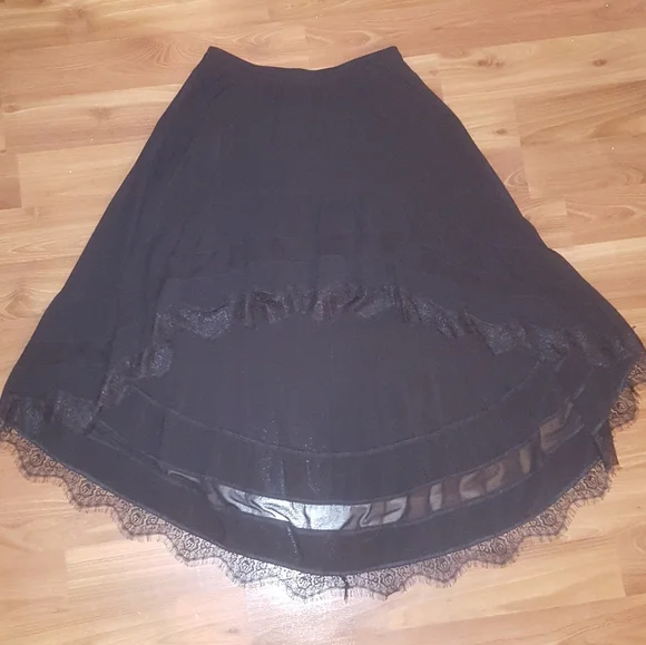 Express Black High-Low Skirt - Picture 6 of 8